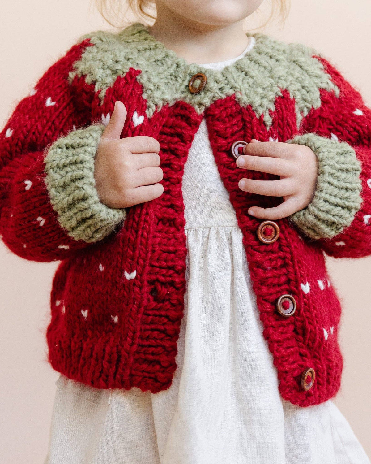 Strawberry Knit Baby Cardigan