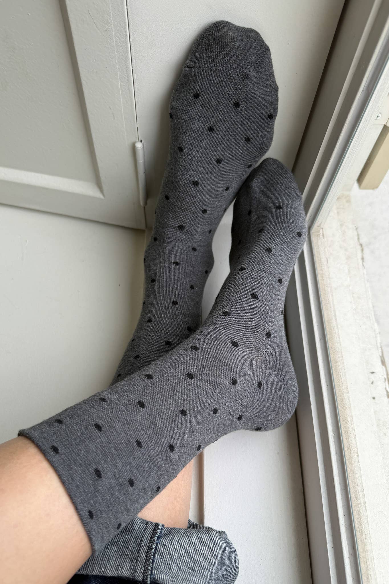 Sneaker Socks Polka Dot | Charcoal Black