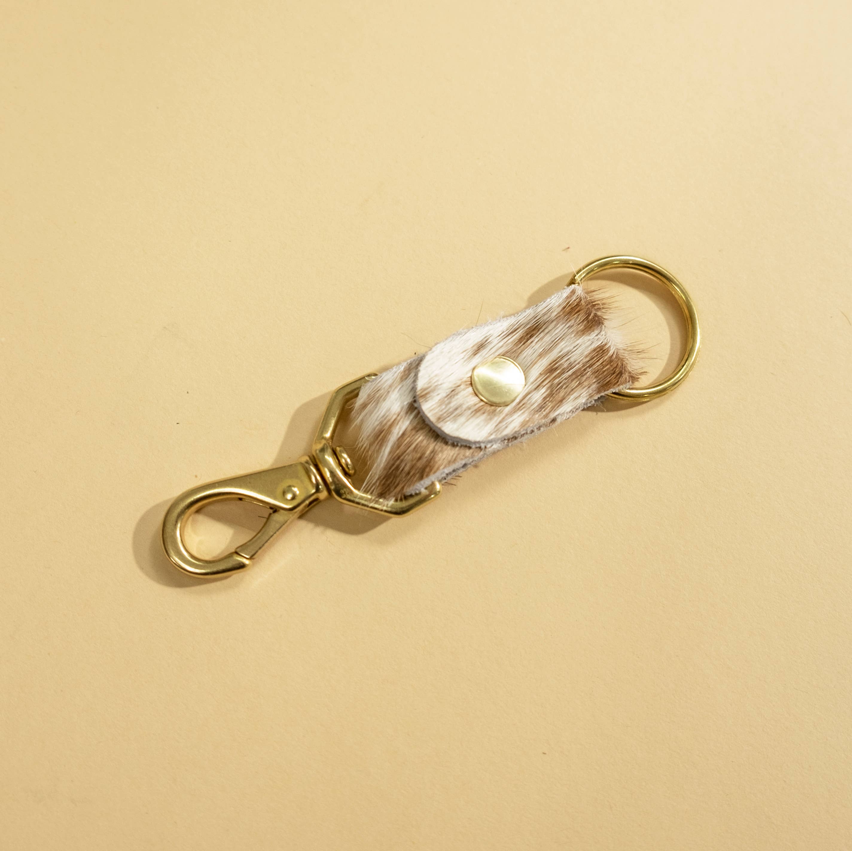 Keychain | Caramel Speckled Hair on Hide