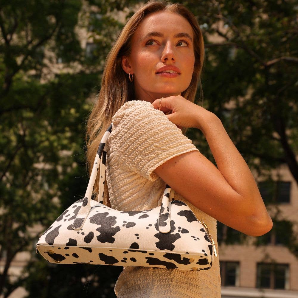 Dakota Cow Recycled Vegan Leather Shoulder Bag