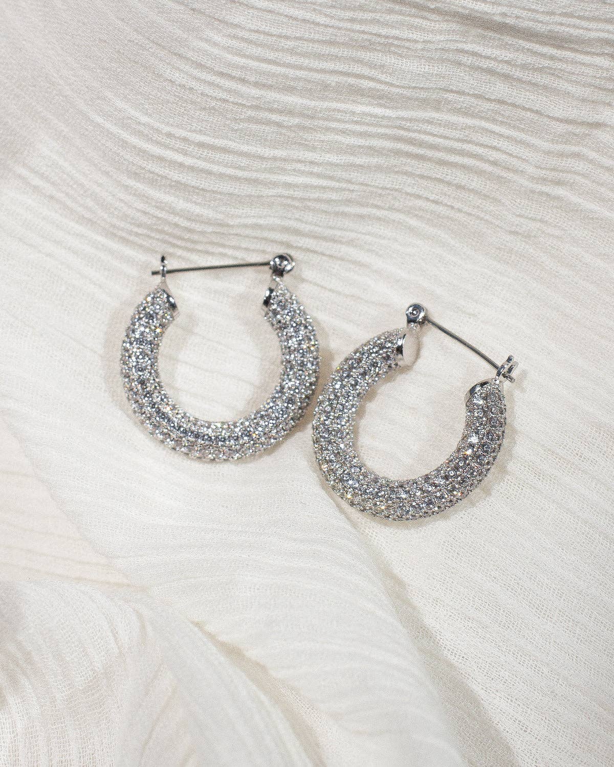 Pave Baby Amalfi Hoops
