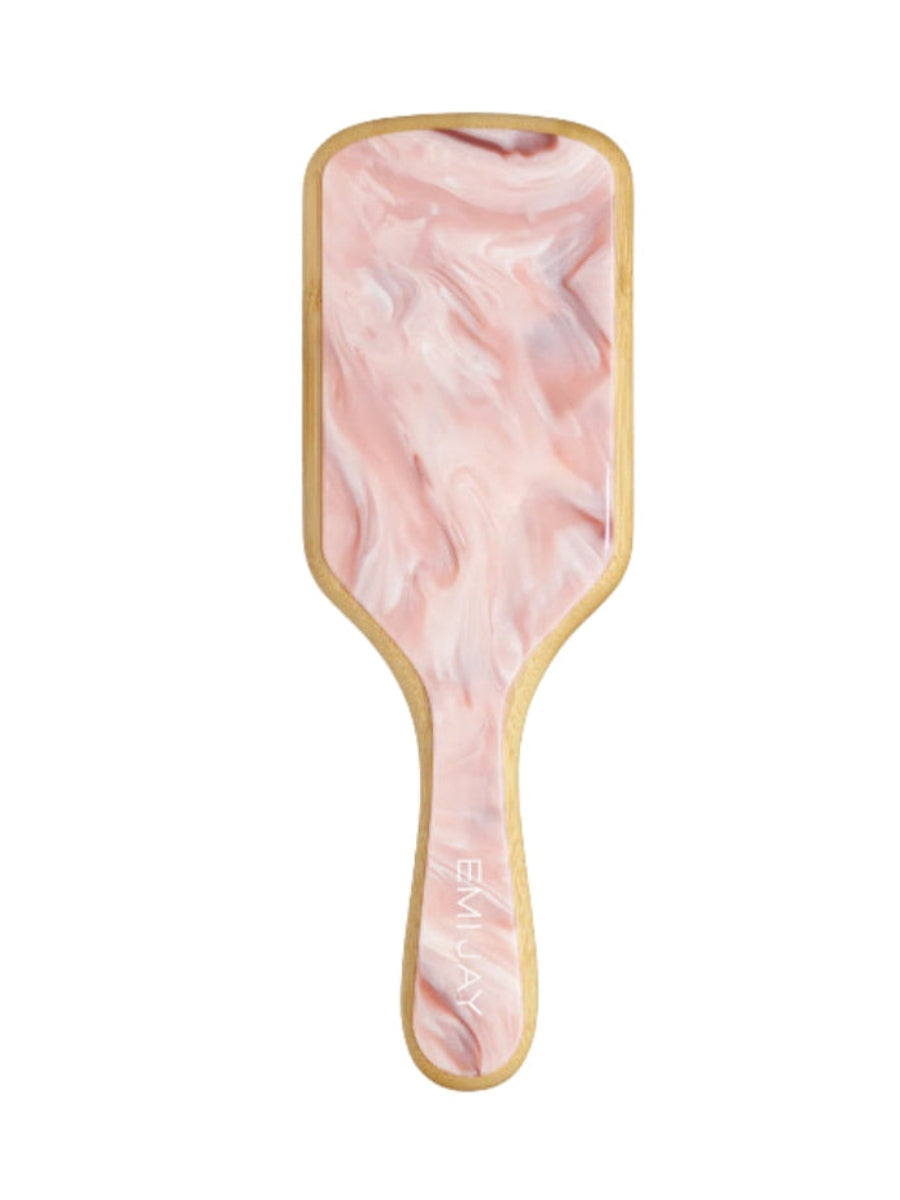 Bamboo Paddle Hair Brush in Pink Chantilly
