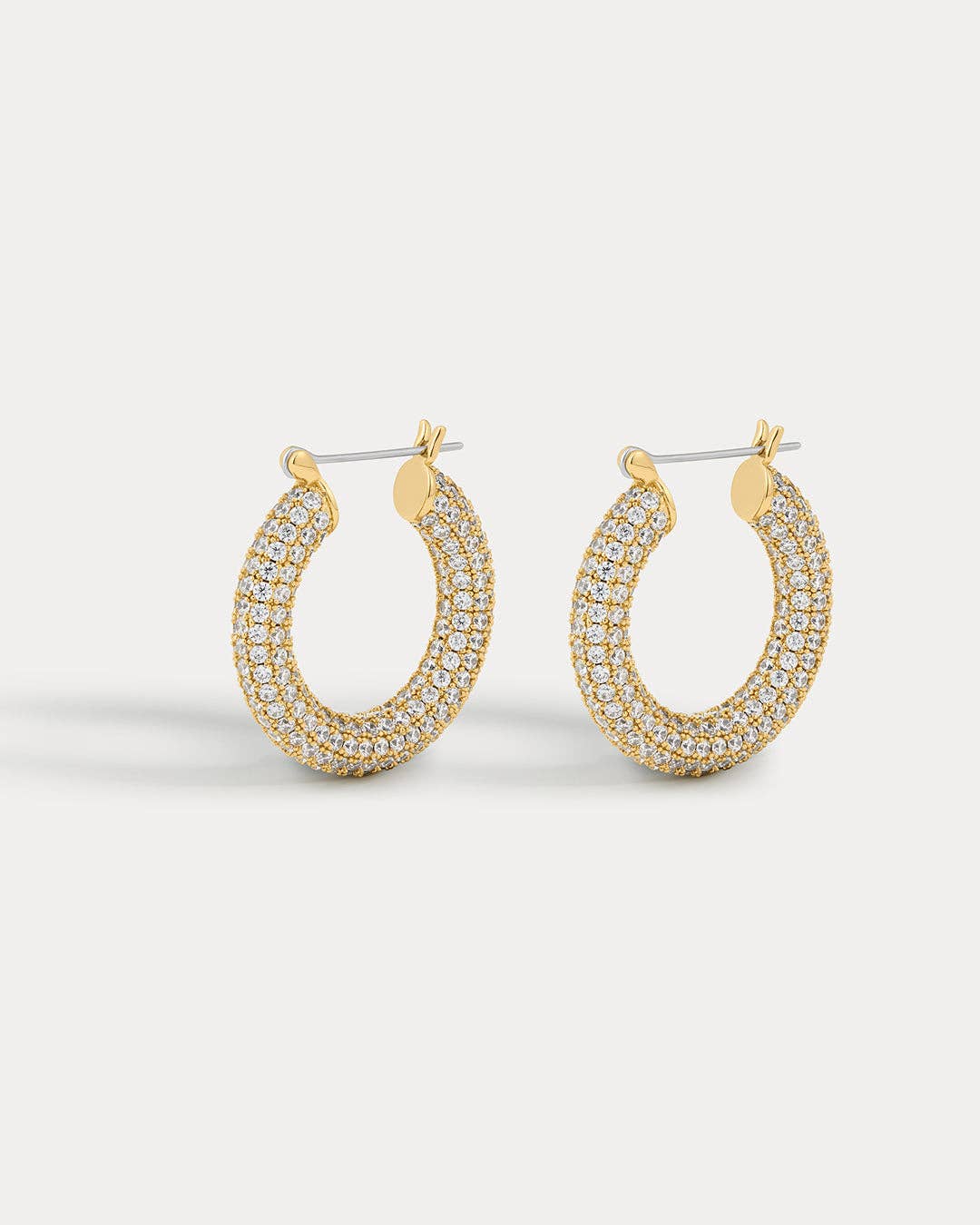 Pave Baby Amalfi Hoops | Gold