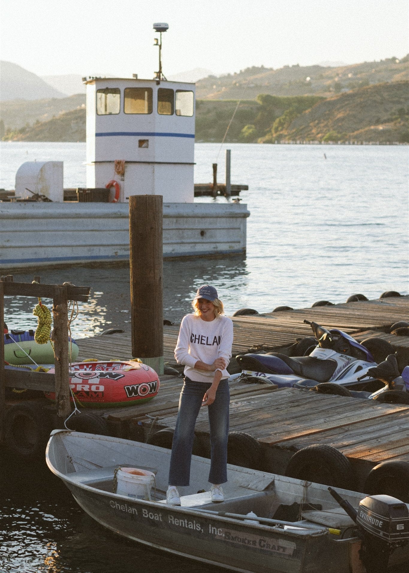 Chelan Boat Sweater | White