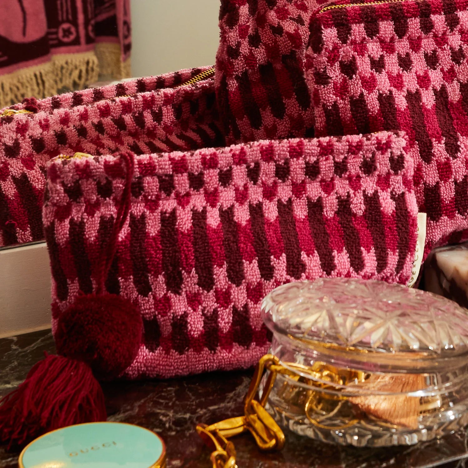 Arlette Terry Pouch | Cosmo Pink