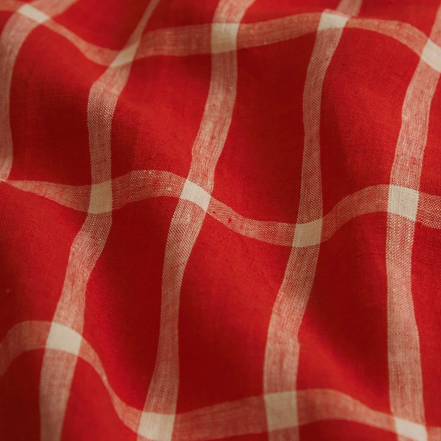 Remi Linen King Duvet Cover | Scarlet