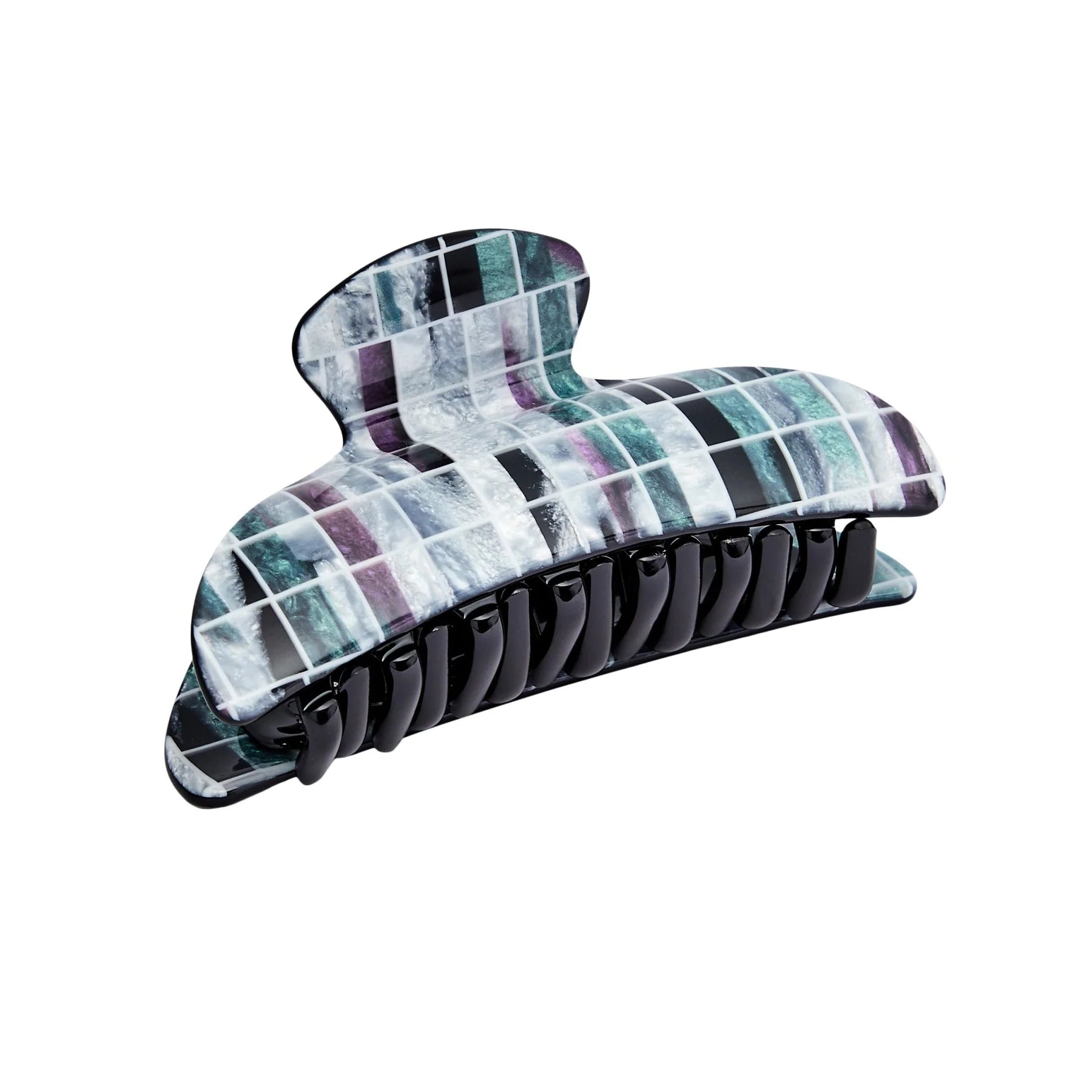 Midi Heirloom Claw in Terre Shell Checker