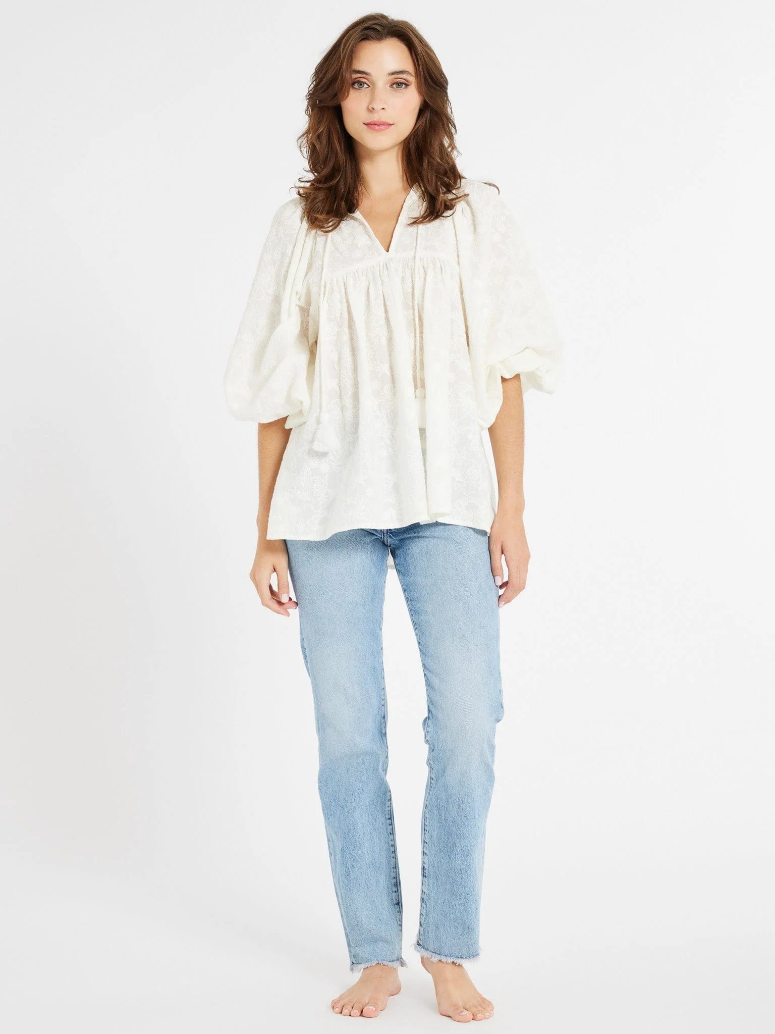 Charlie Top in Garden Embroidery