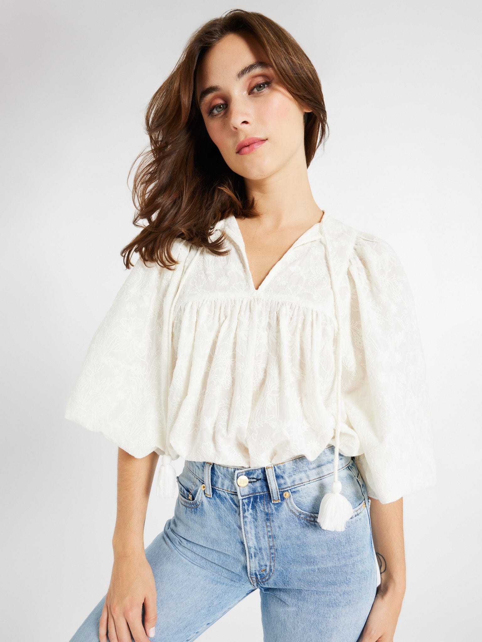 Charlie Top in Garden Embroidery