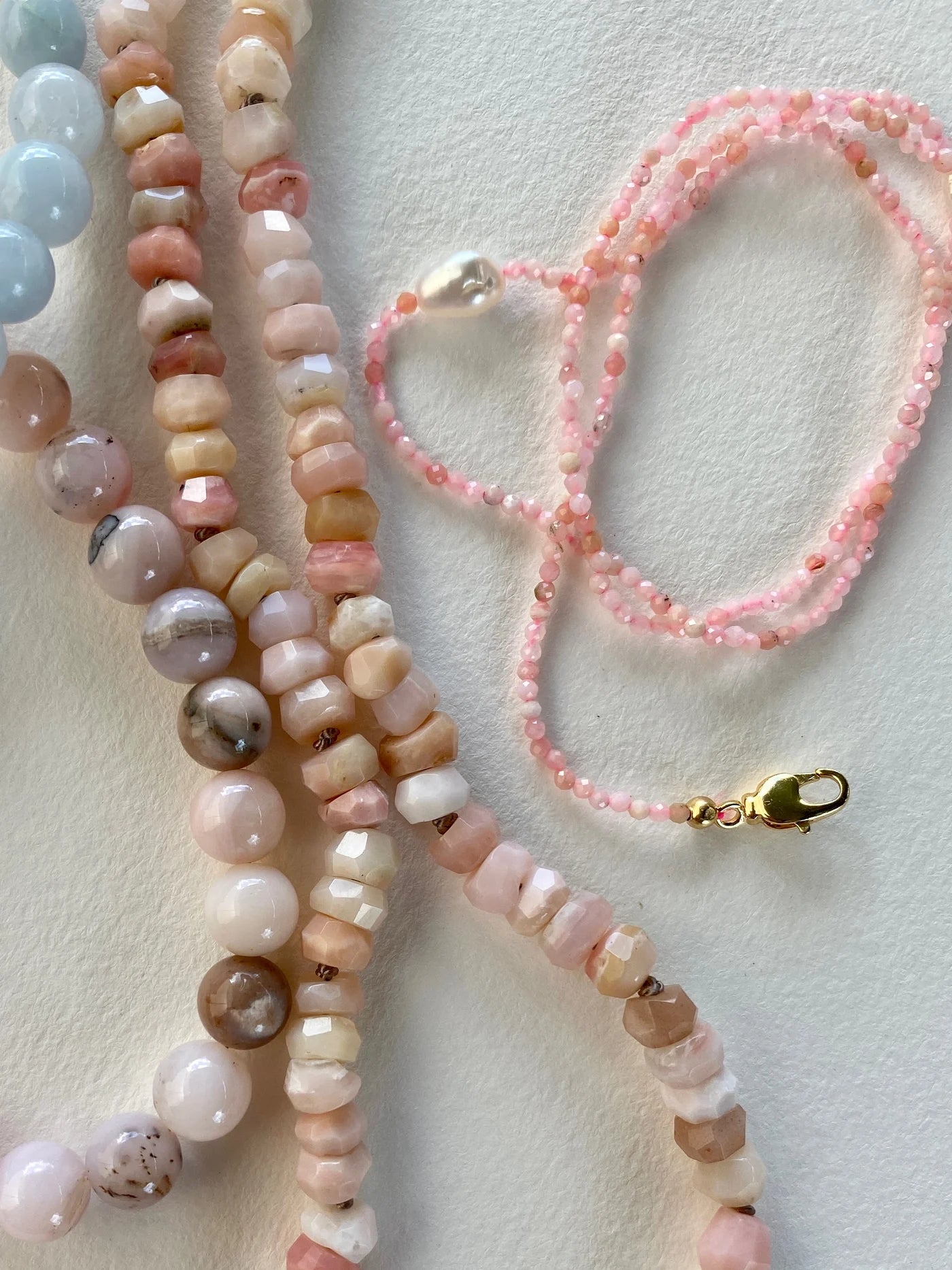 Mini Pink Opal Necklace
