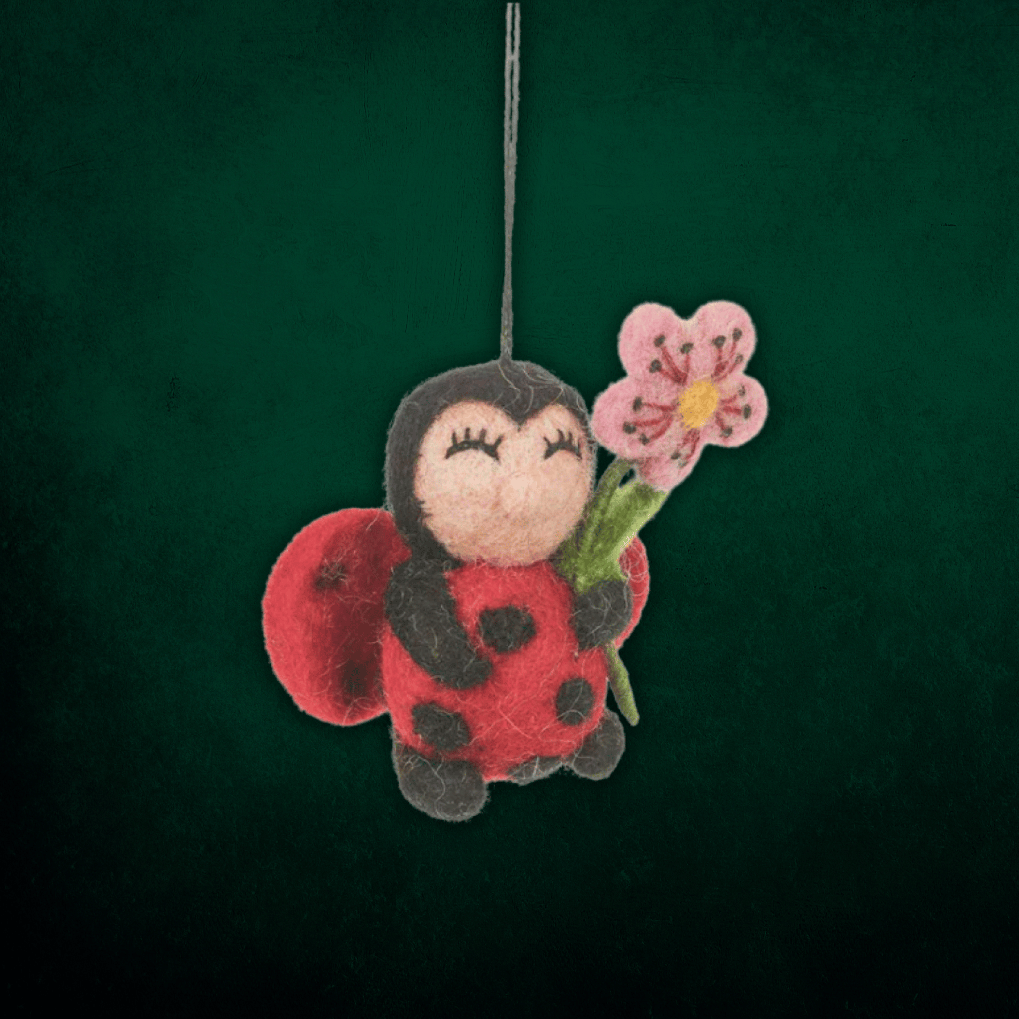 Handmade Felt Lola Ladybird Hanging Decoration