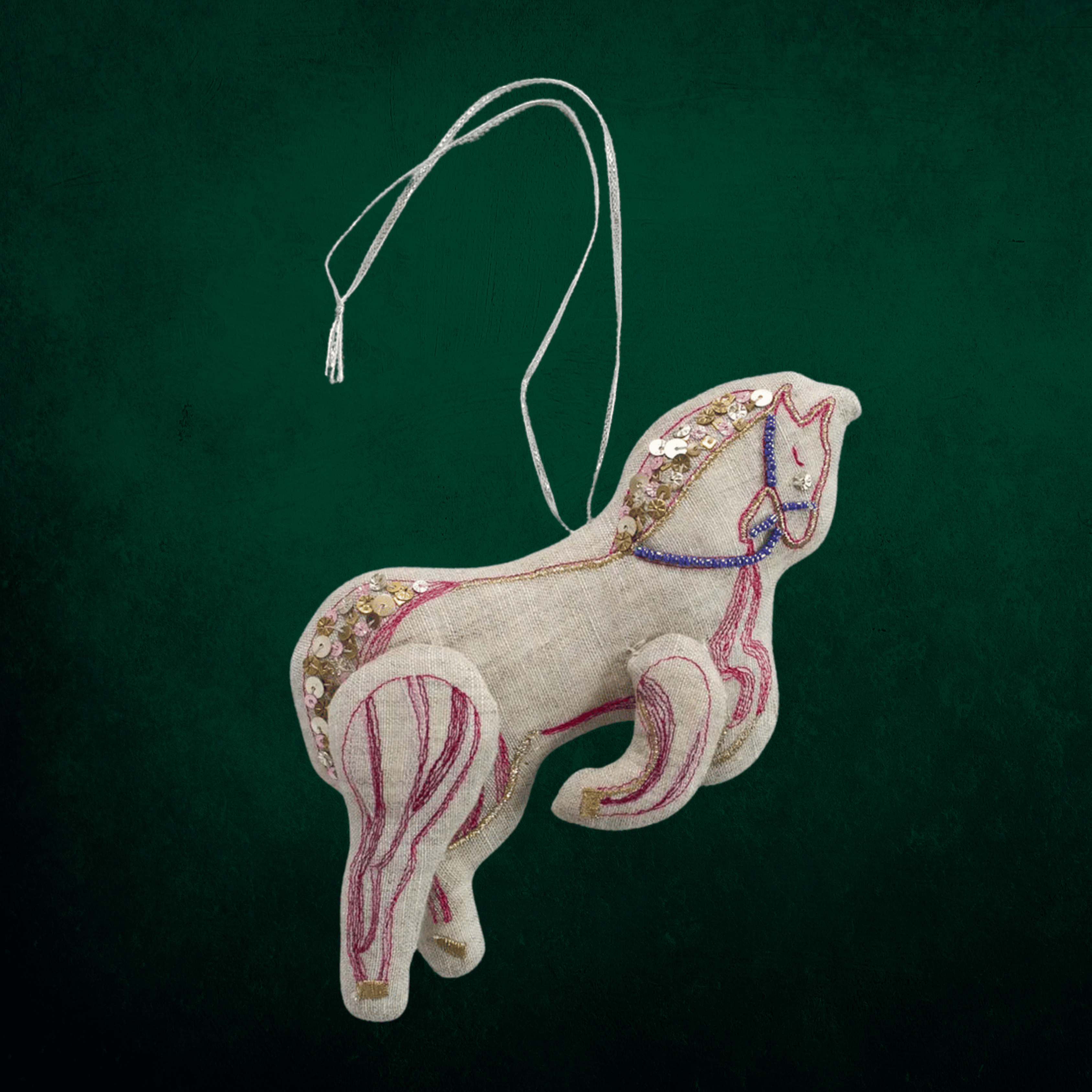 Cotton Carousel Pony Horse Ornament