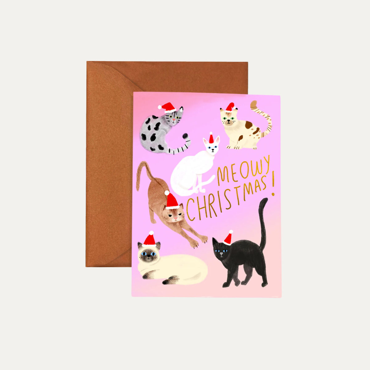 Feline Xmas Holiday Card