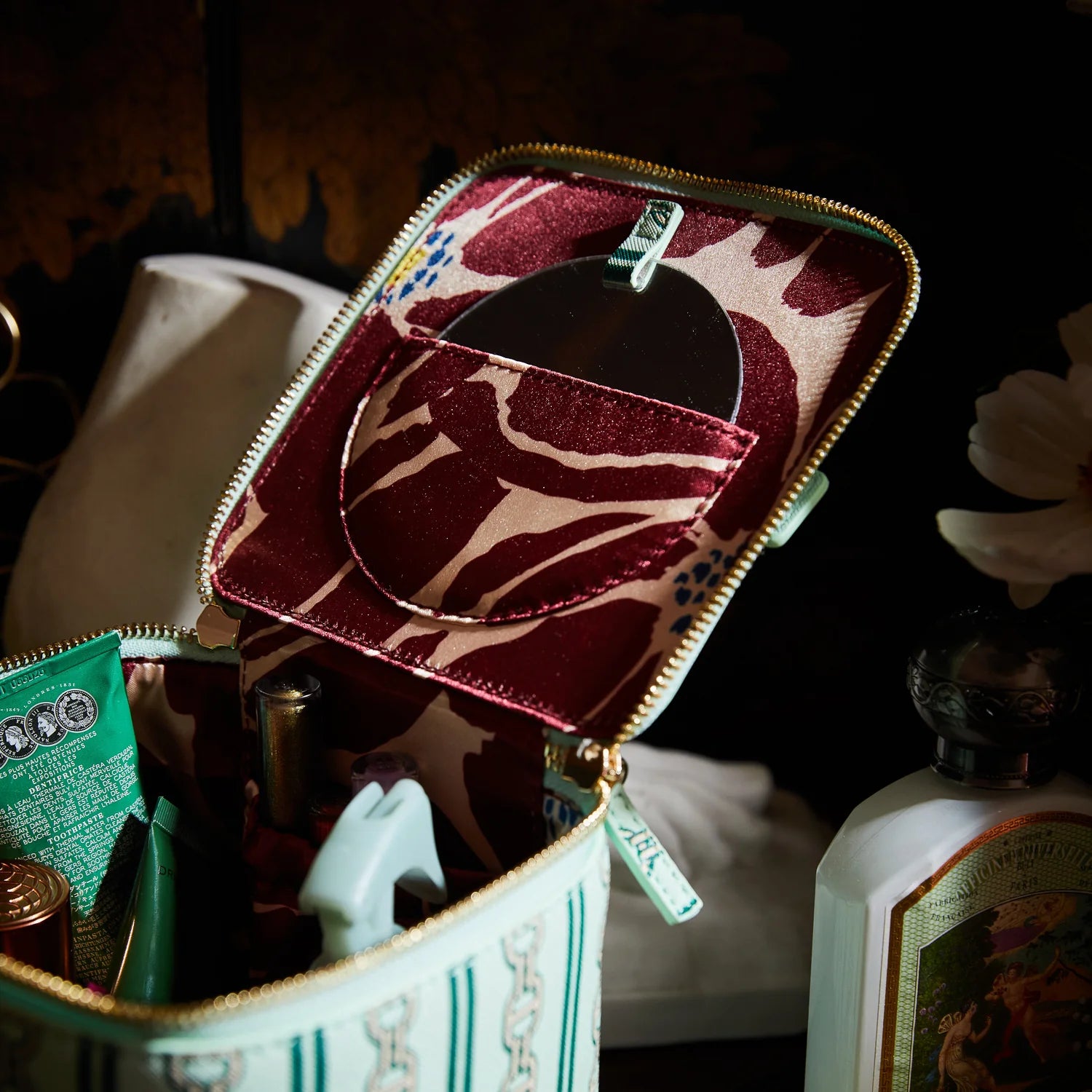 Acadia Cosmetic Case | Jade