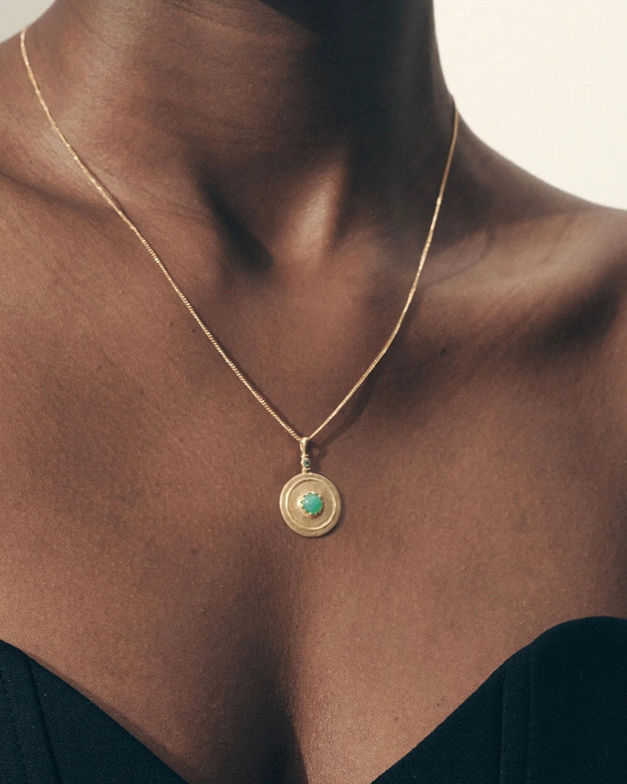Cora Necklace | Chrysoprase & Gold