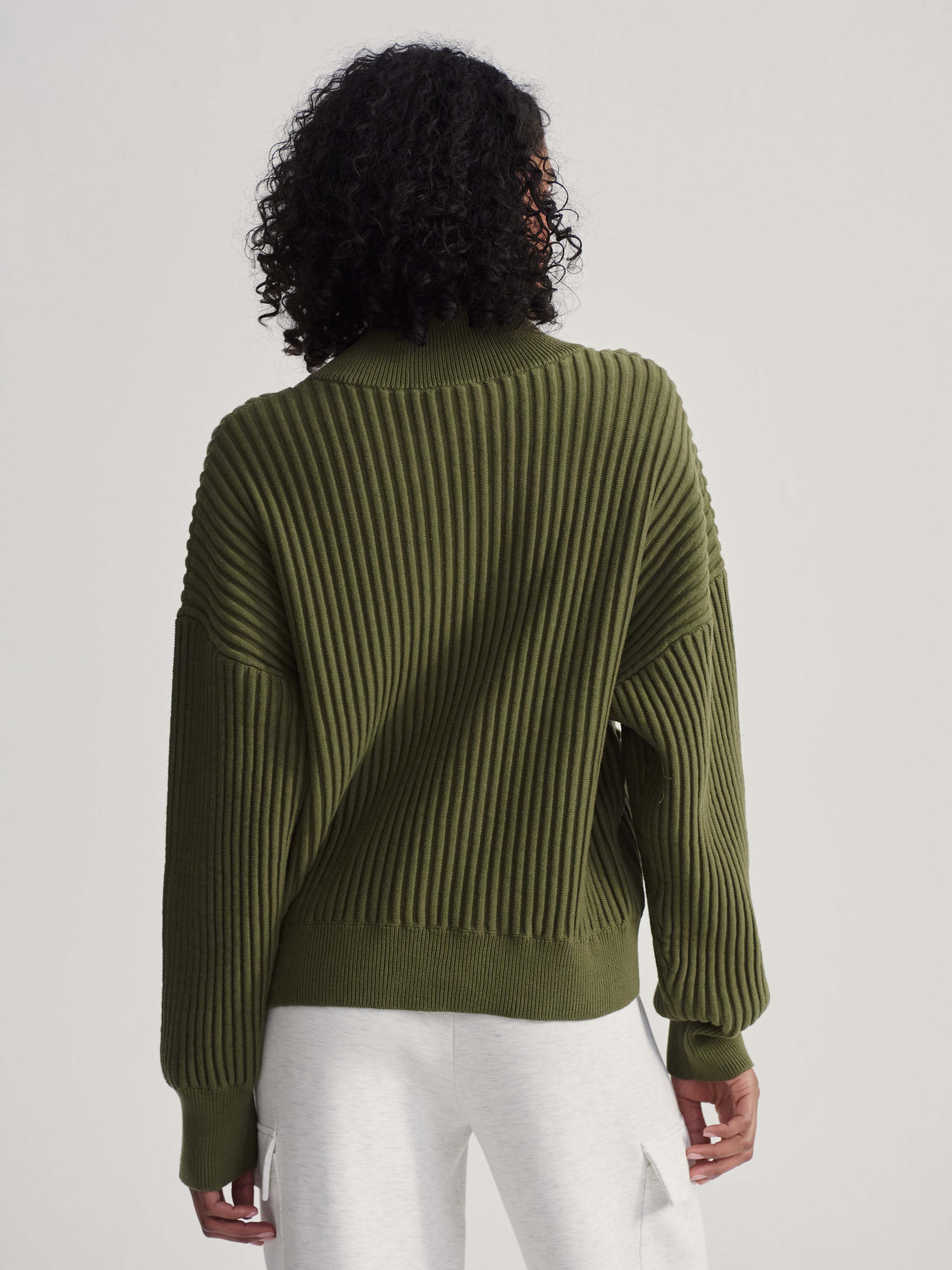 Doncaster Ottoman Knit Jacket in Winter Moss