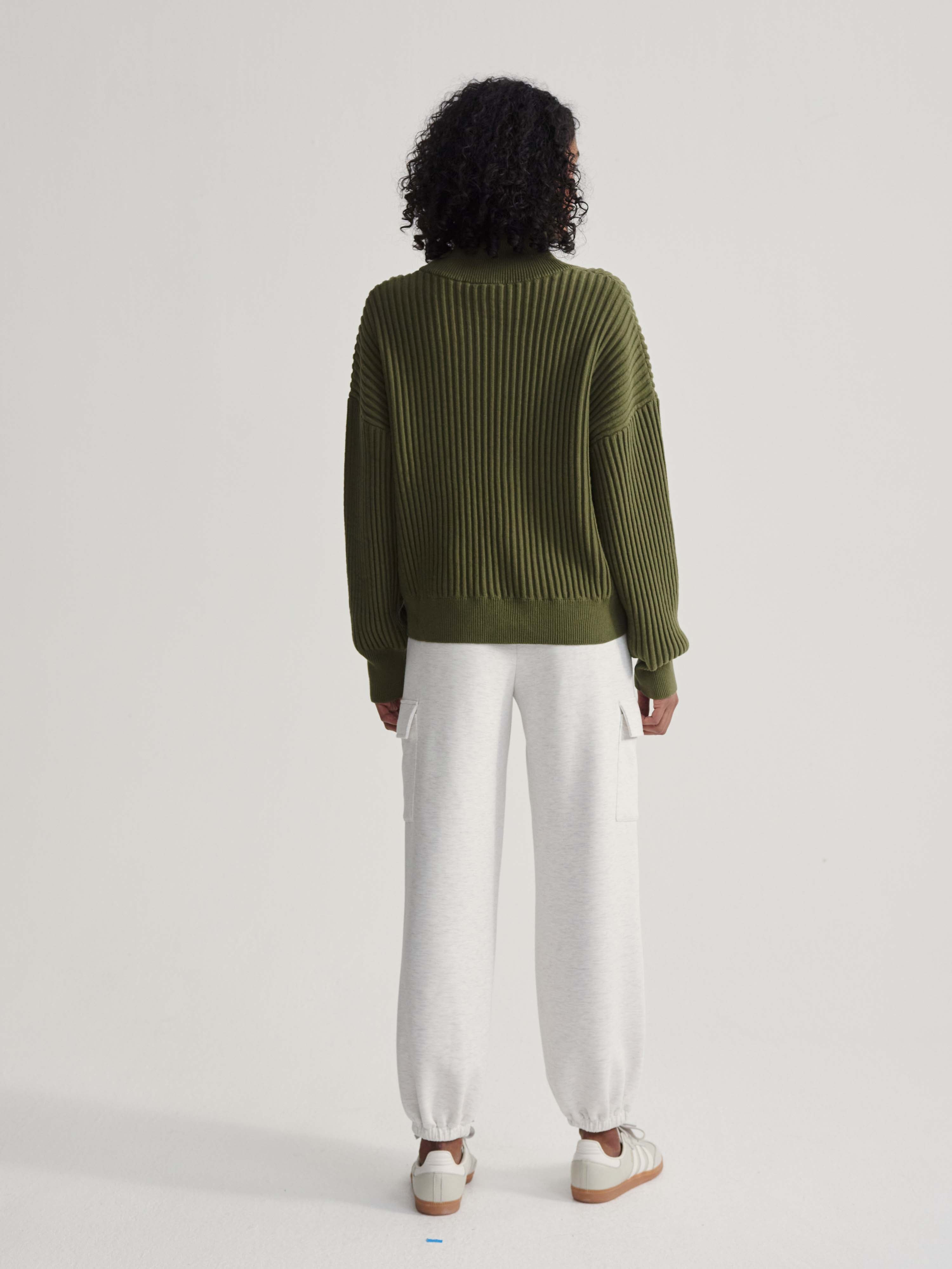 Doncaster Ottoman Knit Jacket in Winter Moss