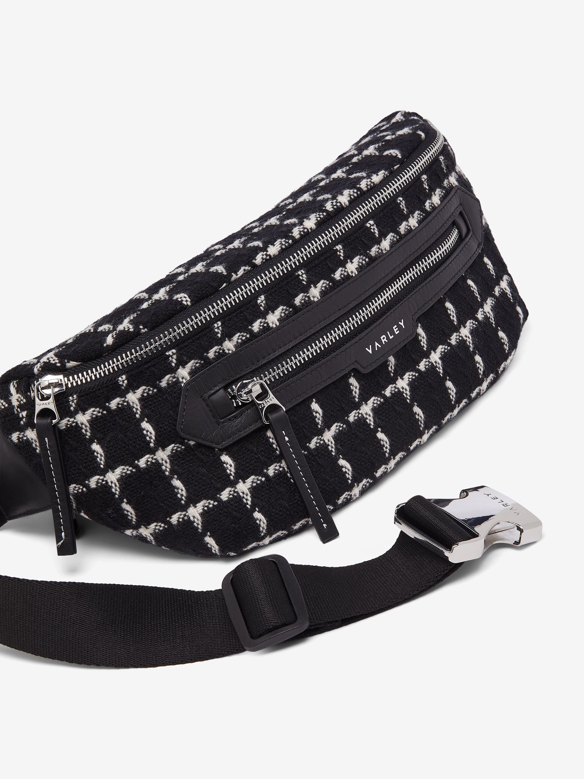 Roby Belt Bag in Black Mono Check