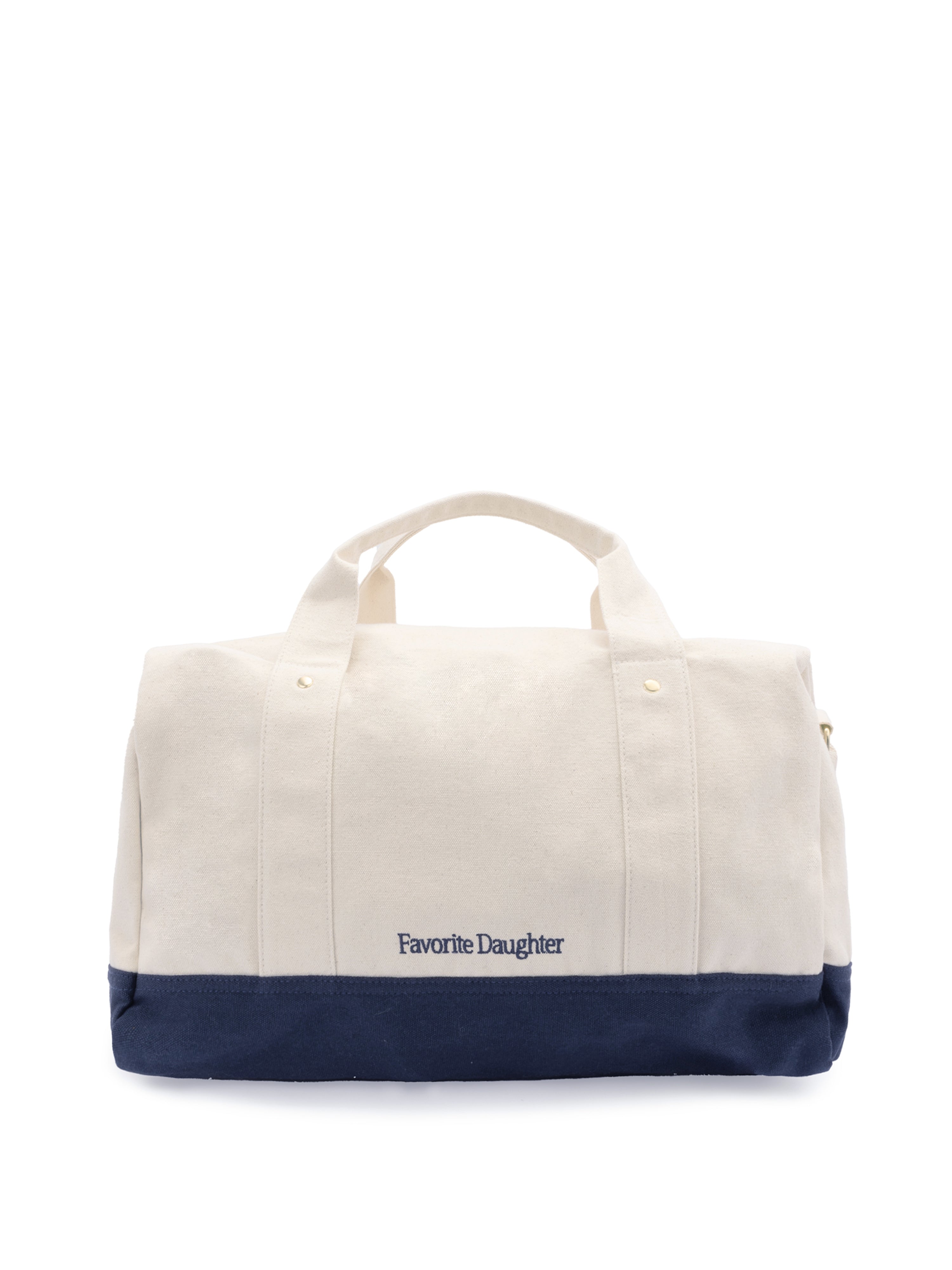 Mom Of The Year Canvas Duffle Bag in Navy Blaze