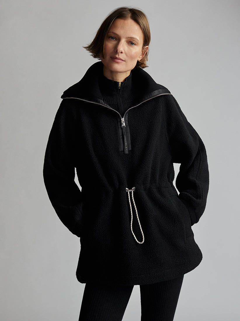 Parnel Half-Zip Fleece in Black