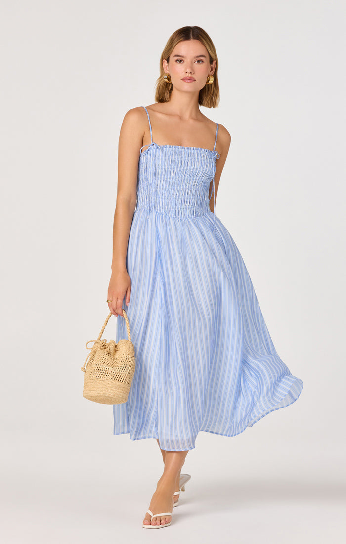 Lahela Dress | Blue Stripe