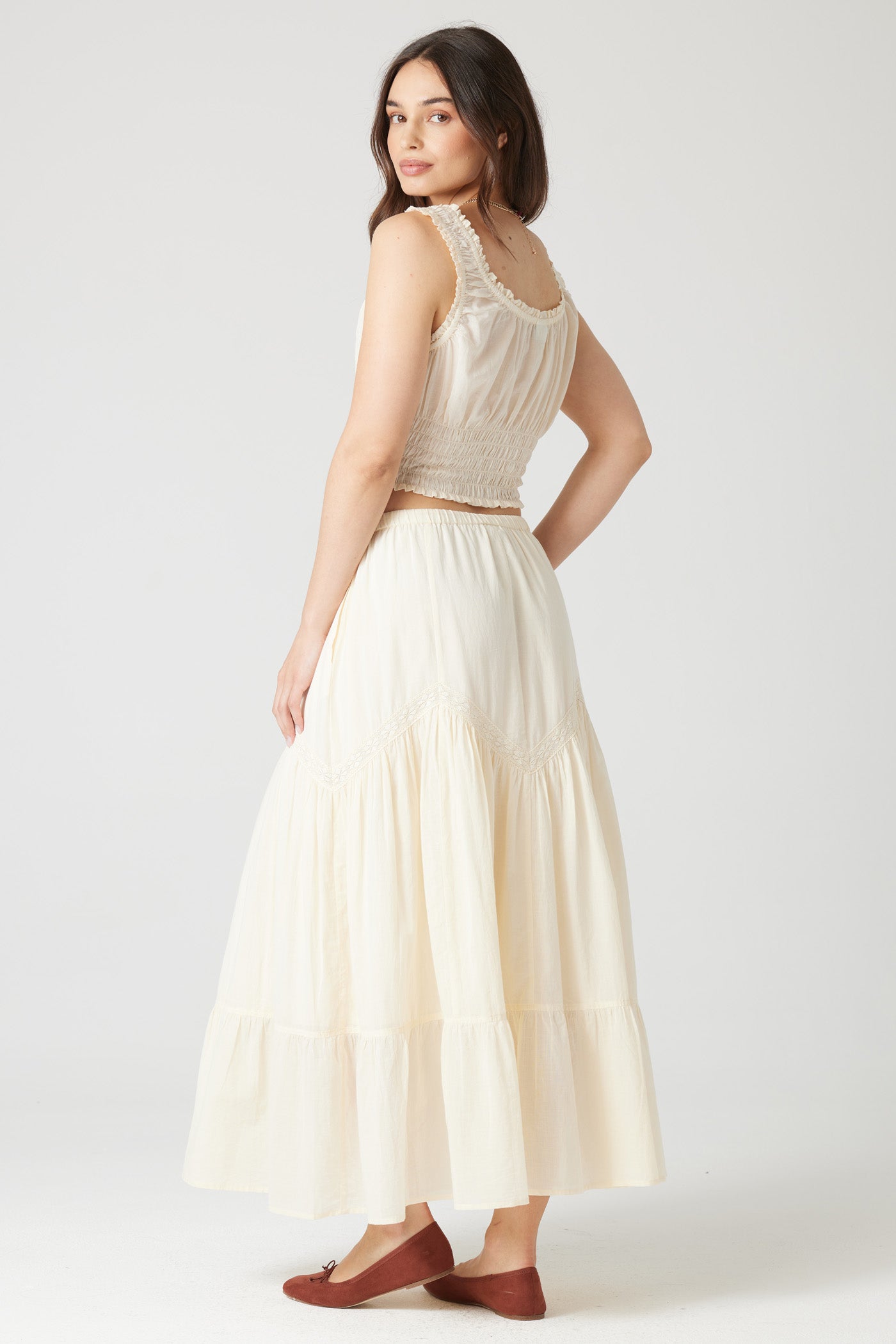 Via Lucia Skirt in Almond Bluff