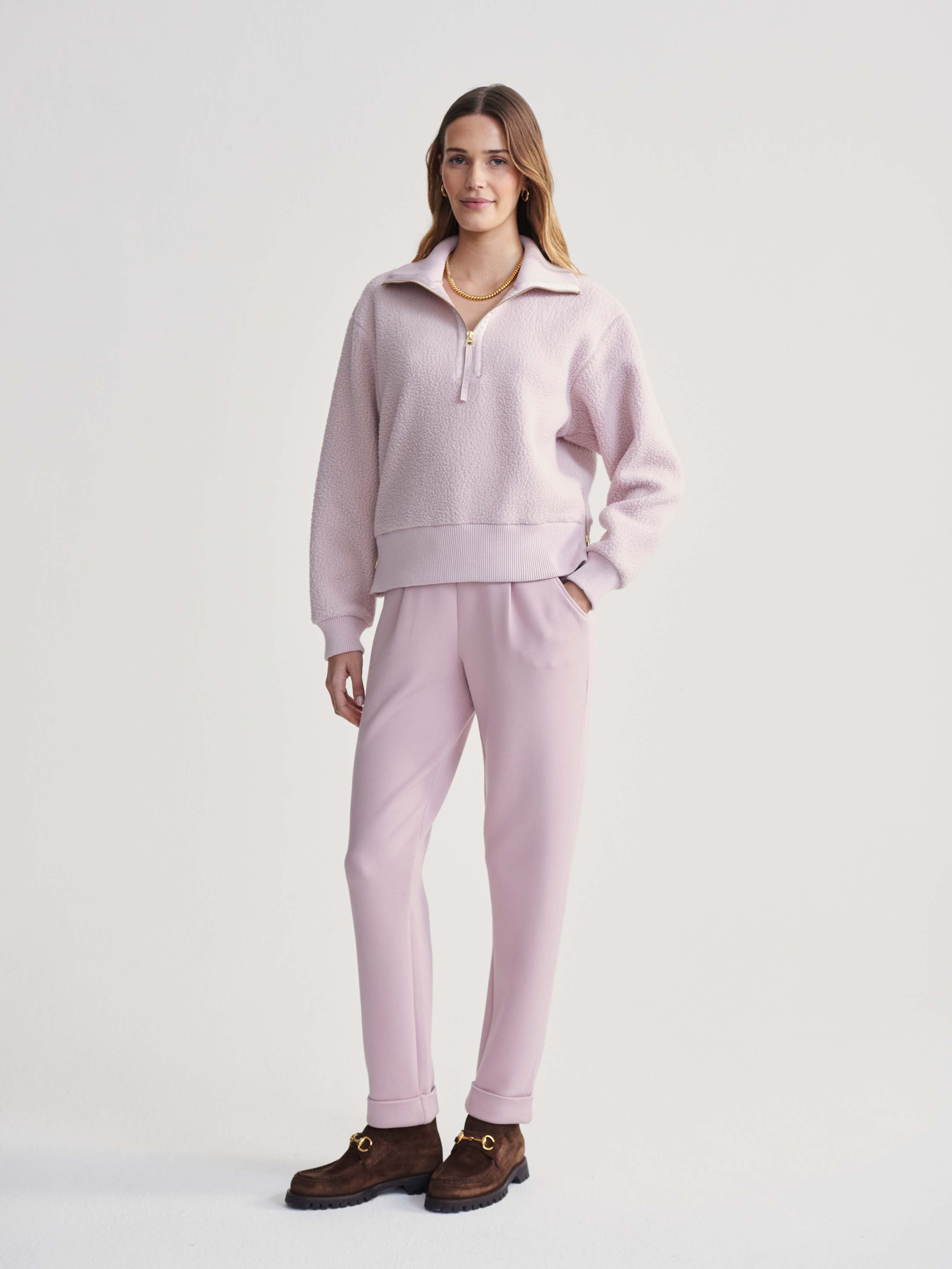 Roselle Half Zip Fleece in Burnished Lilac