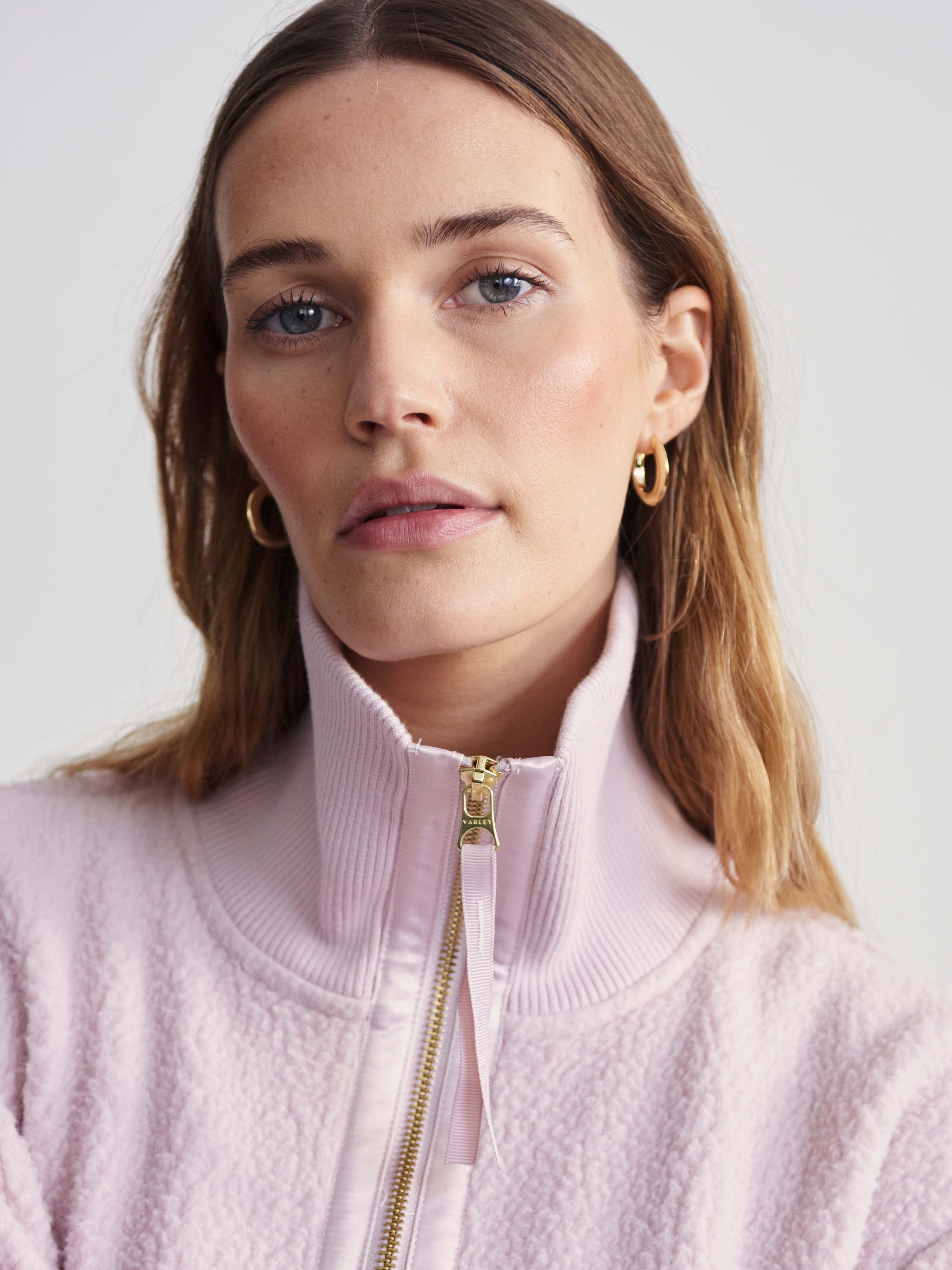 Roselle Half Zip Fleece in Burnished Lilac