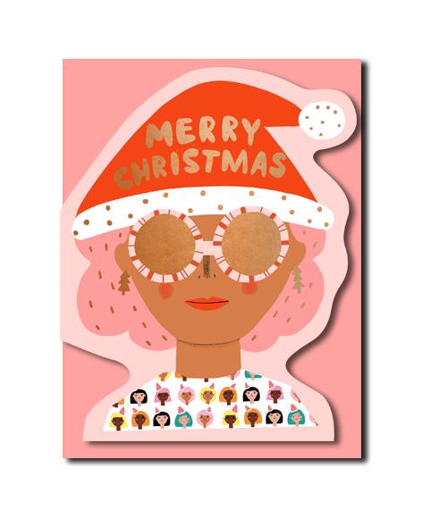 Xmas Party Girl Greeting Card