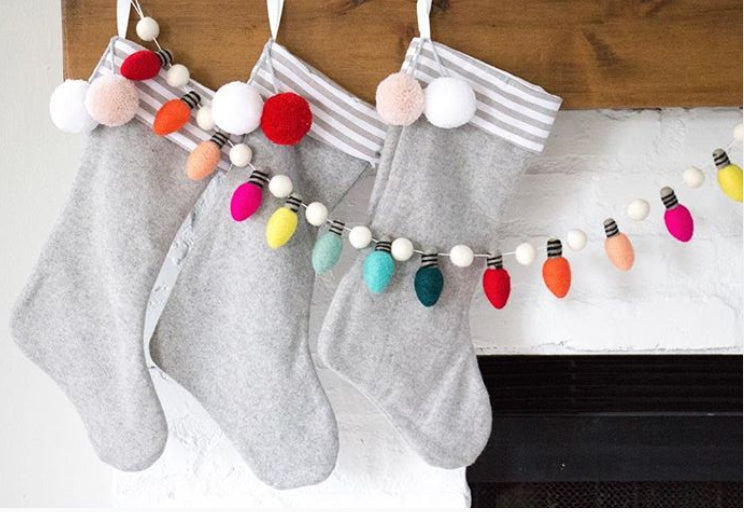 Felt Christmas Lights Garland
