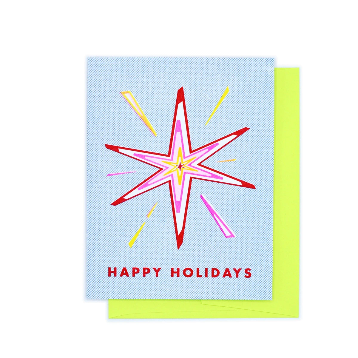 Retro Happy Holiday Star Greeting Card