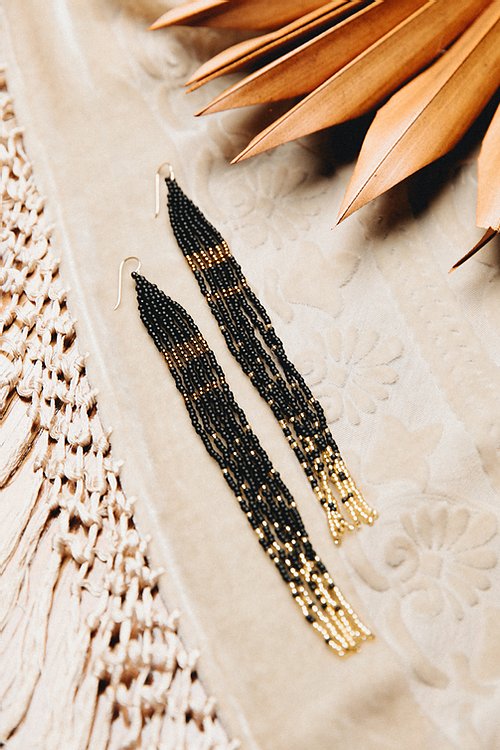 Honey Earrings in Black