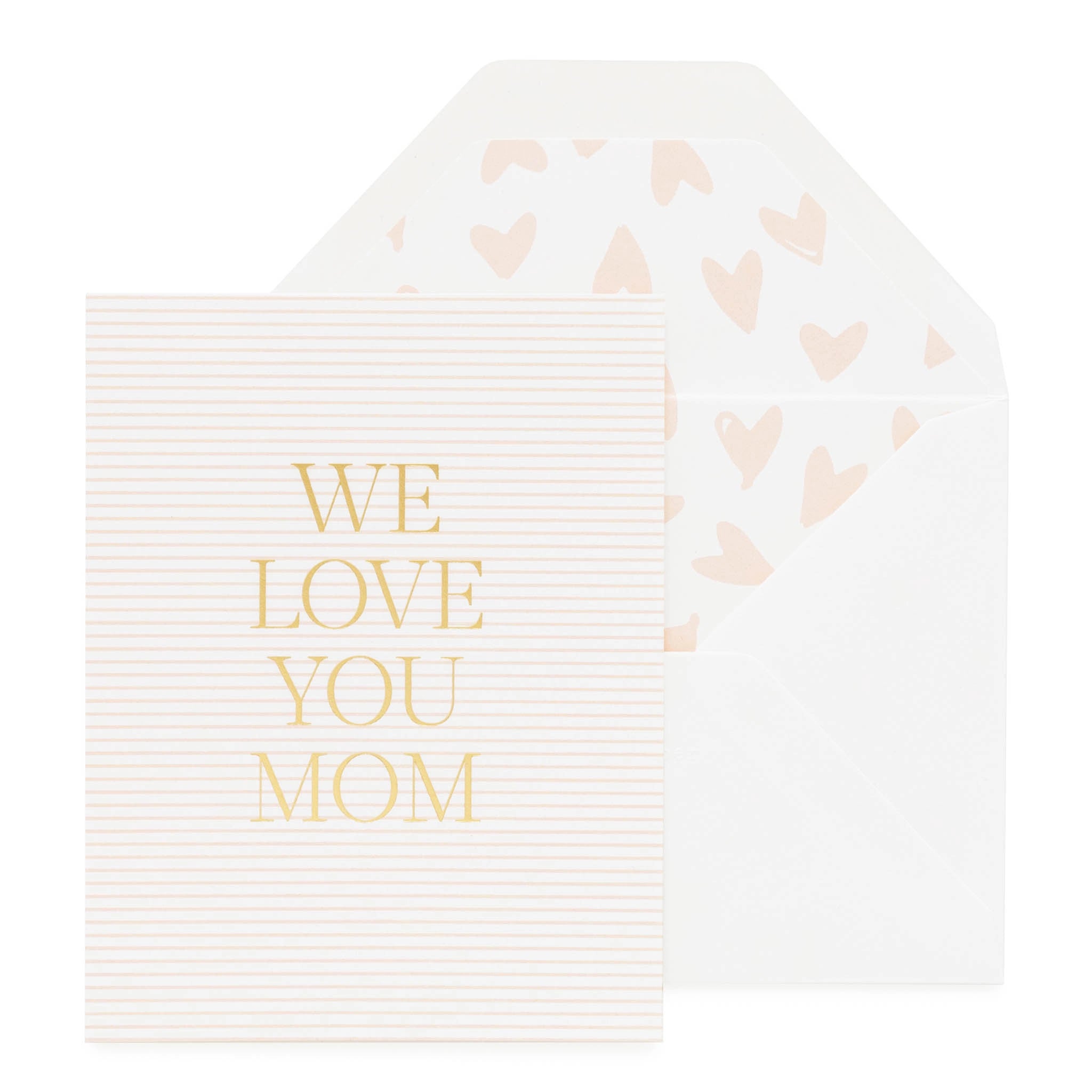 We Love You Mom Card - Pink