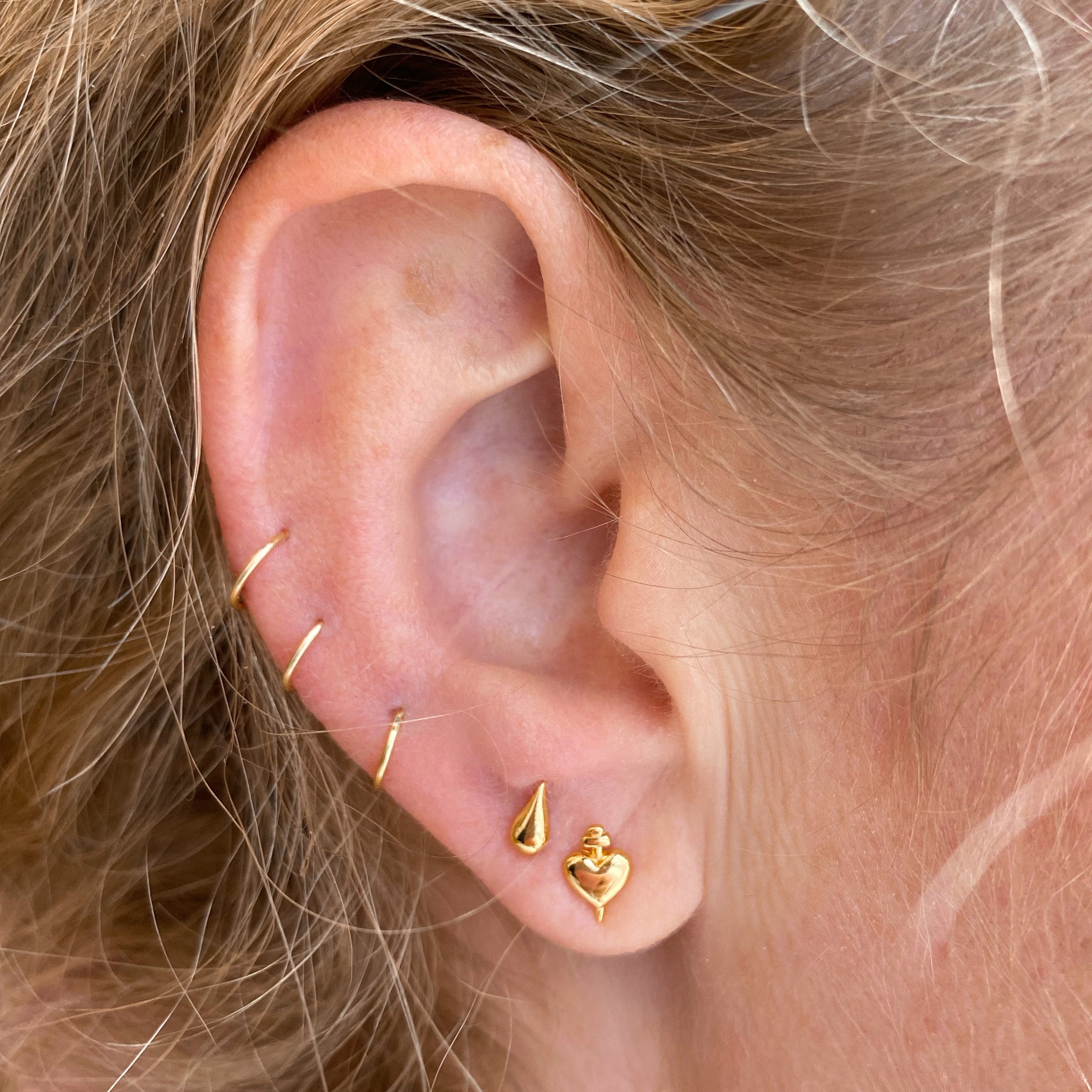 Cry Baby Studs | 18K Gold