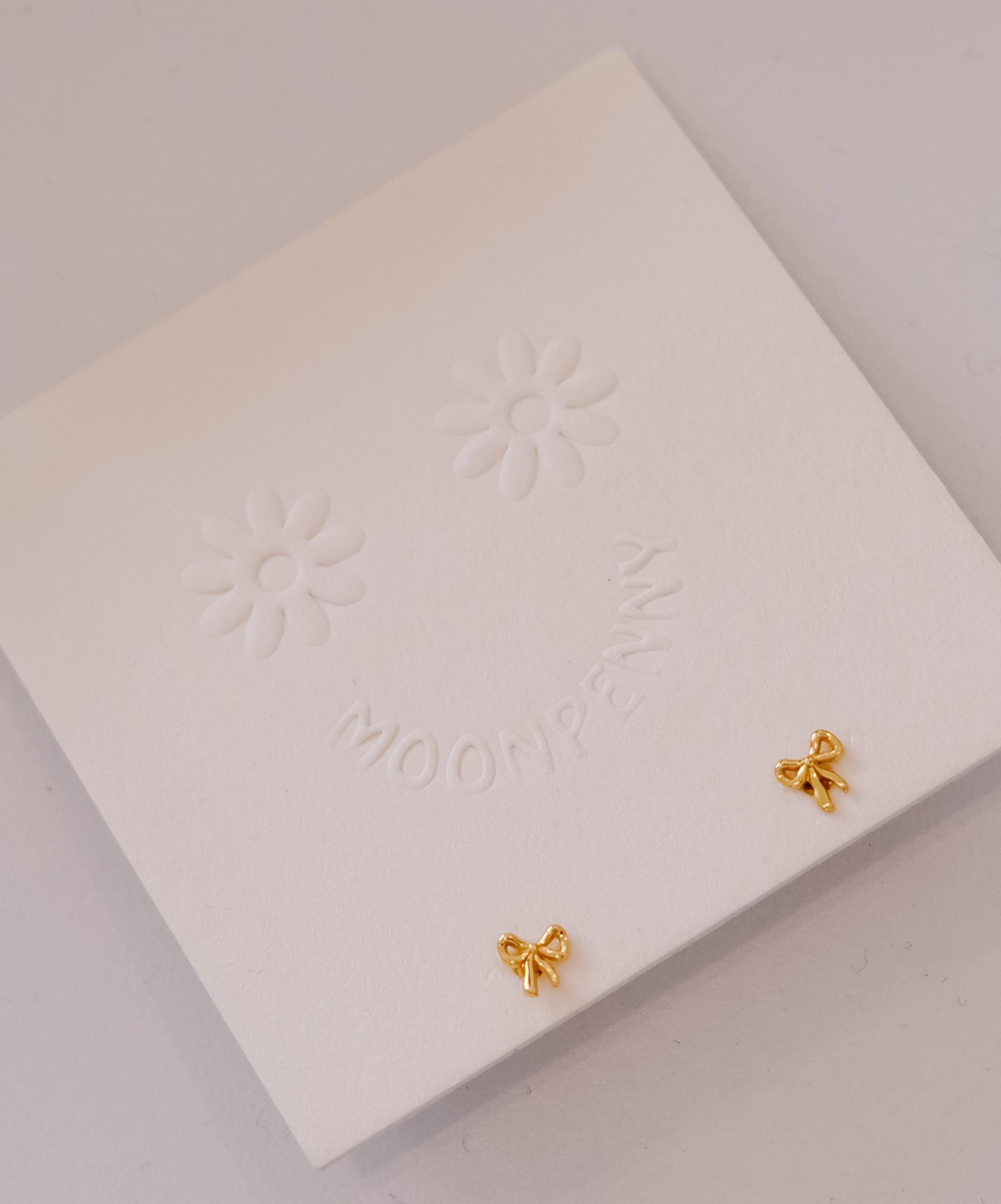 Tiny Bow Studs | 18K Gold