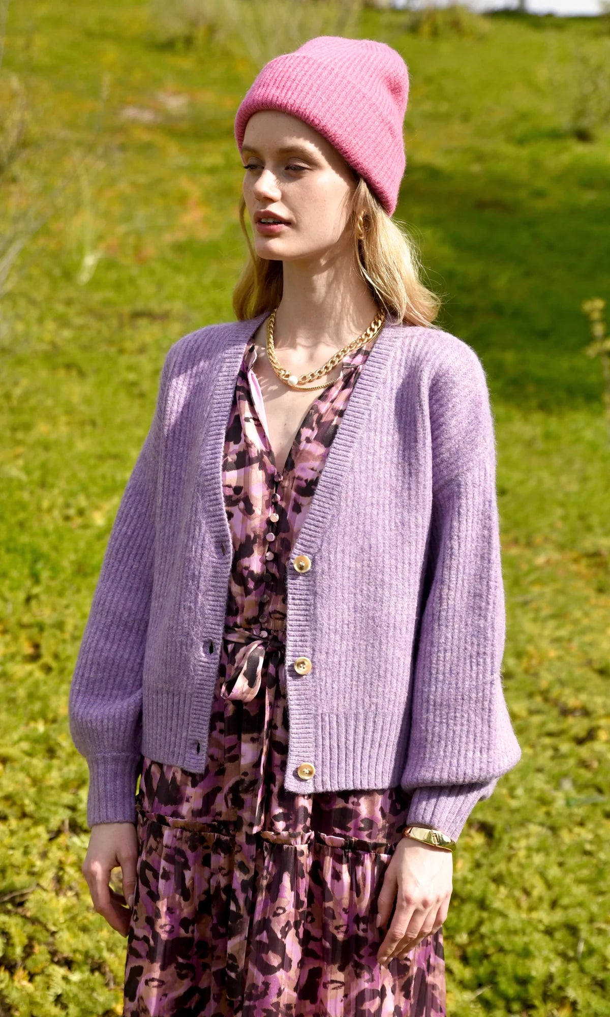 Wilma Dropped Shoulder Cardigan
