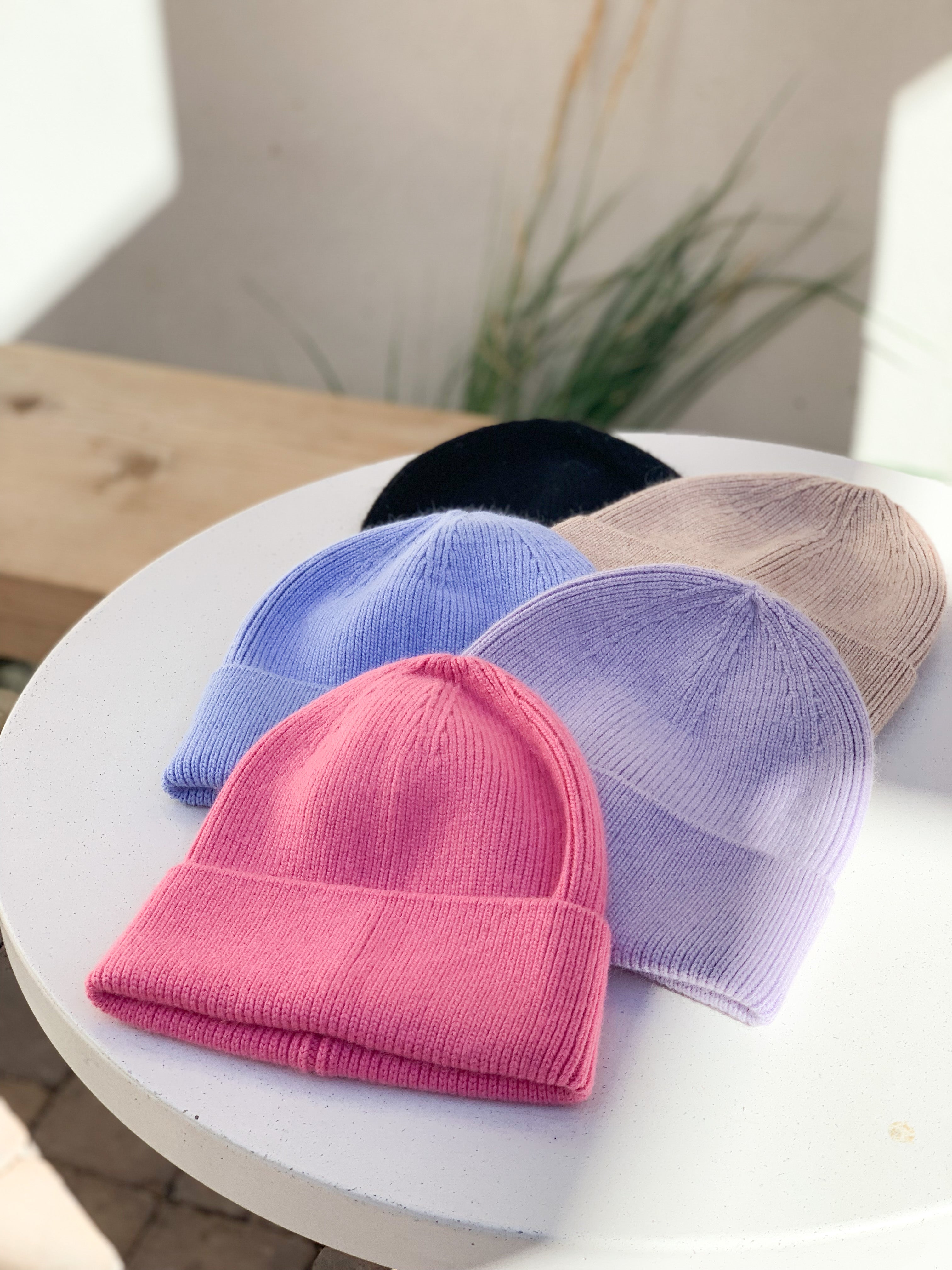 Periwinkle London Cashmere Beanie