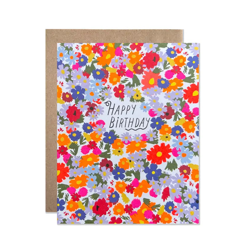 Happy Birthday Floral Card