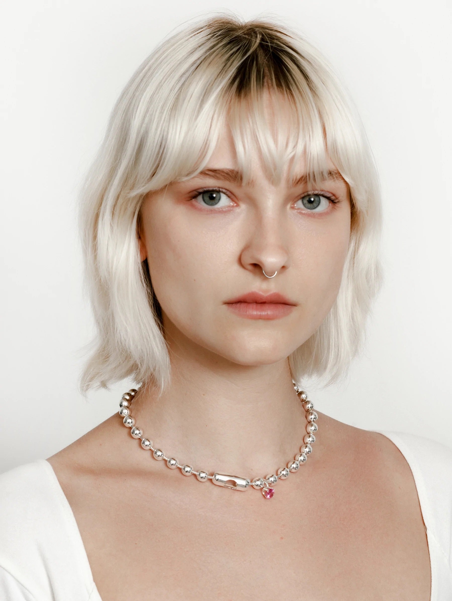 Zoie Necklace in Pink and Sterling Silver